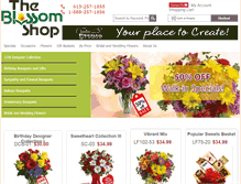 Tablet Screenshot of blossomshop.ca